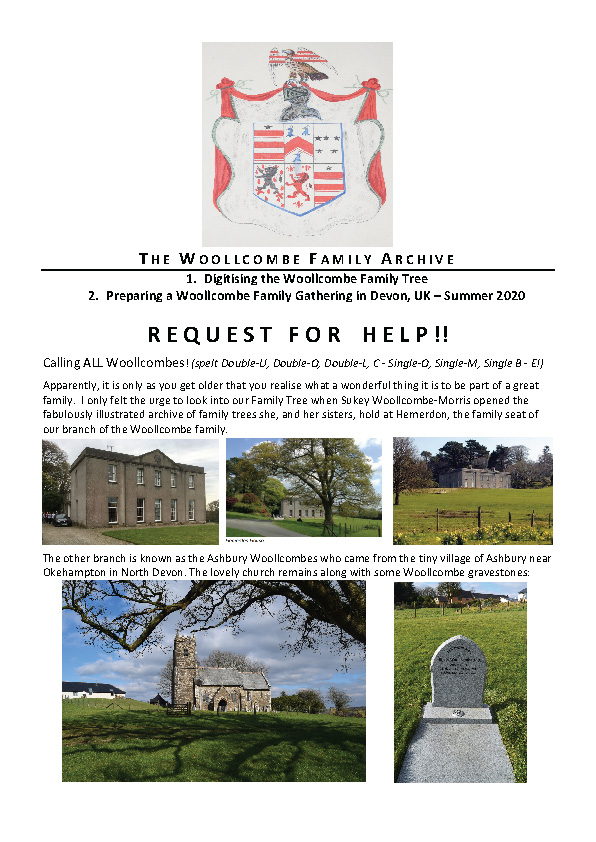 2018 - Original Call For Help Letter